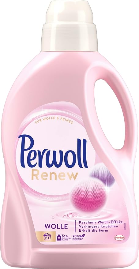 Perwoll Renew Wool & Fine Fabric Care (1 x 21 Wash Loads) Liquid Detergent for Wool, Silk and Fine Fabrics