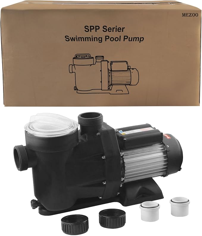 Above Ground Pool Pump/2HP Swimming Pool Pump 8120GPH In/Above Ground Pool Pump with High Efficiency and Low Noise,Apply to Water Circulation in Filtration System