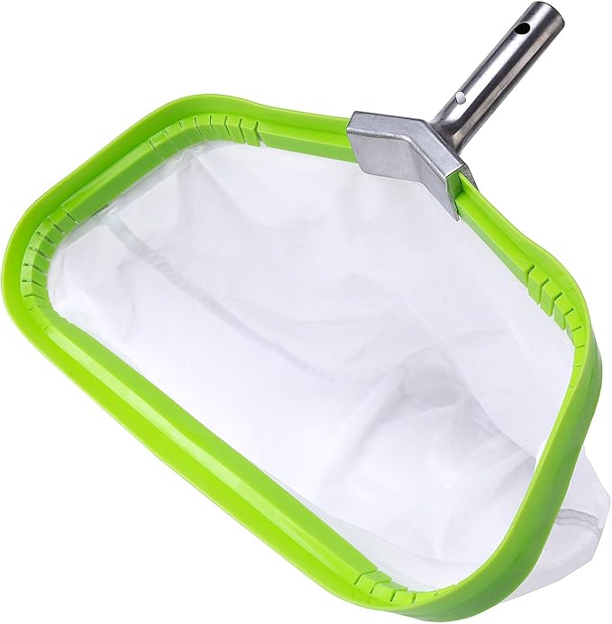 Ultra Fine Mesh Pool Skimmer Net for Cleaning Pollen Scum, Reinforced Leaf Rake with Aluminum Frame