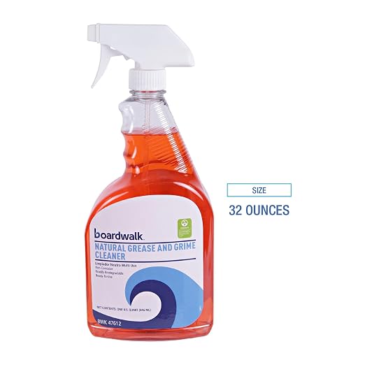 Boardwalk 37612 Boardwalk Green Grease and Grime Cleaner, 32 oz Spray Bottle (Case of 12)