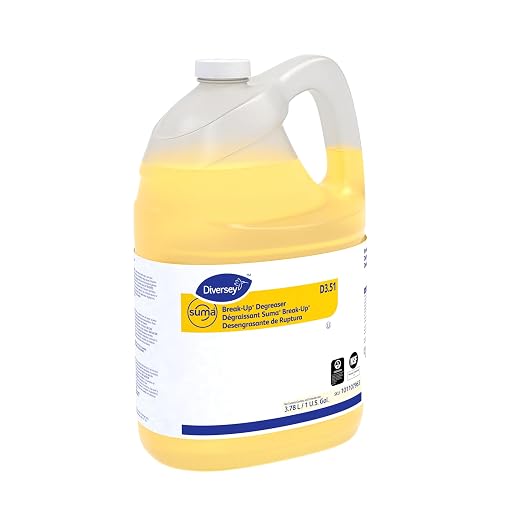 Diversey 101107963 SUMA Break-Up Degreaser D3.51, Heavy Duty Commercial Kitchen Liquid Cleaner NSF Certified for Restaurant Surfaces, Concentrate, 1-Gallon (Pack of 4)