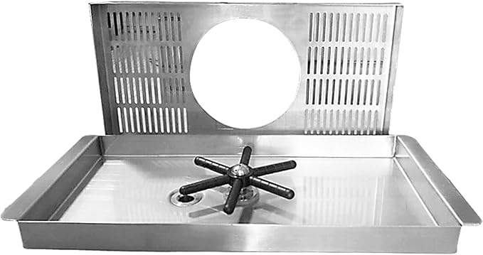 YBB Pitcher Rinser Cup Washer Glass Cleaning Rinser with Side Sprays, Drain and Drip Tray for Bar Coffee Shop (13.8" x 6.3" x 1")