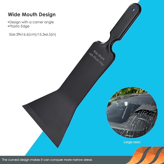 EHDIS Window Tint Bulldozer Squeegee Scrubber Paddle Squeegee, Long Handle Flat Glass Bulldozer Tint Tool