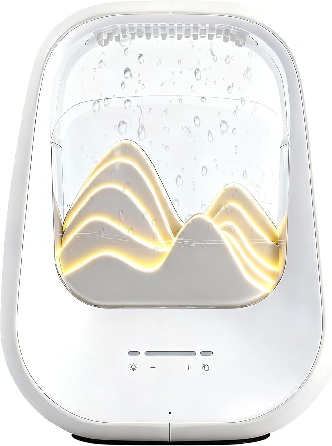 8-in-1 White Noise Sound Machine with Rain Drop Real Sound, Cream | Sound Machine with Aroma Diffuser for Sleeping, Stress Relief, Night Light Timer for Bedroom Office Home Hotel SPA Decor