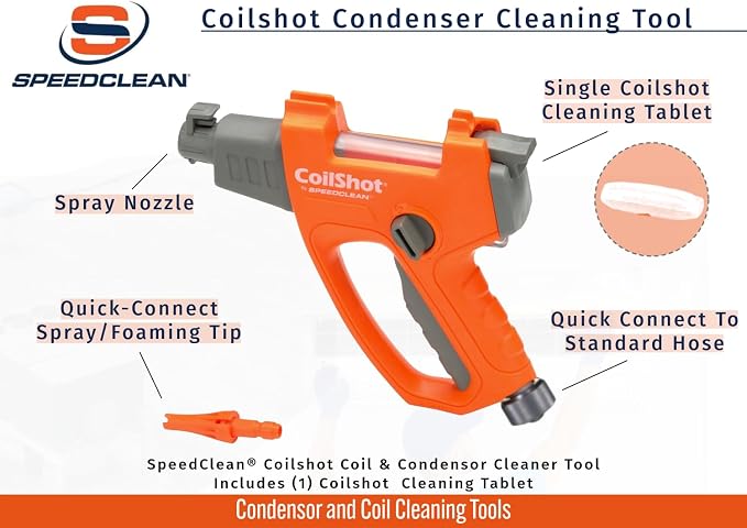 SpeedClean CoilShot Condenser Coil Cleaning Tool, Fast and Powerful Coil Cleaning