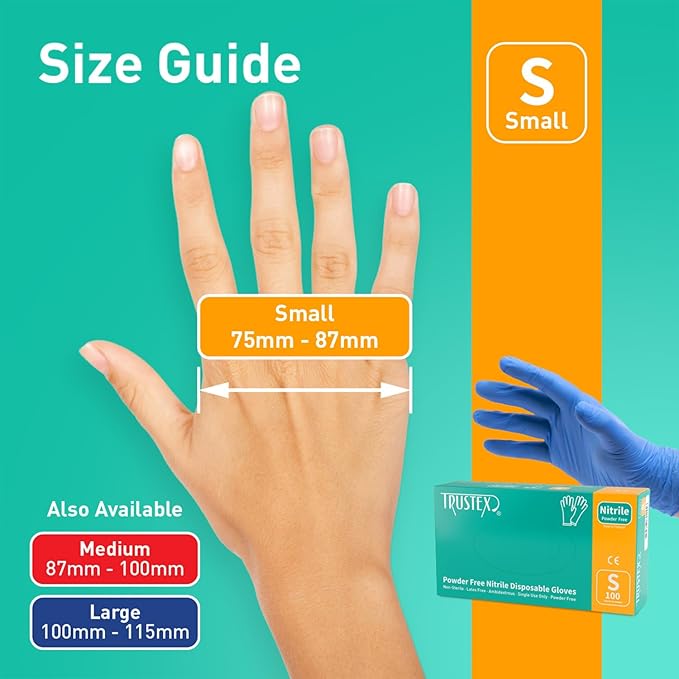 Trustex Nitrile Disposable Gloves | Powder Free | Choose Size and Quantity