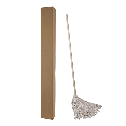 Boardwalk BWK124C Deck Mop; 54" Wooden Handle, 24oz Cotton Fiber Head (Pack of 6)