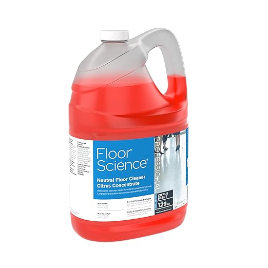 Diversey Floor Science CBD540441 Professional Neutral Floor Cleaner, Deep & Gentle Cleaning with No Residue, Citrus Scent, Concentrate, 1-Gallon