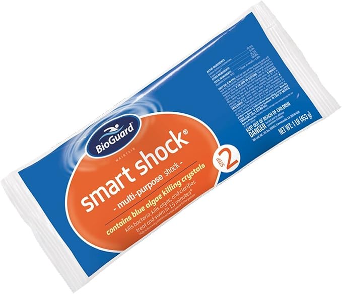 BioGuard Smart Shock, 1 lb | Algae Preventative, Swimming Pool Clarifier, Pool Shock Treatment, Multi-Purpose Shock for Pool Maintenance