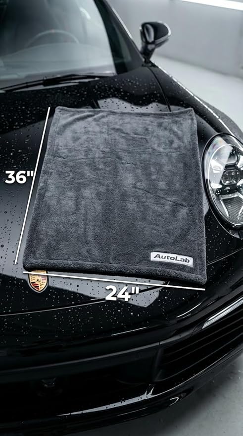 24"x36" Magic Microfiber Twisted-Loop Drying Towel, 1400GSM, Ultra Absorbent, Streak Free, Lint Free, Reusable - Car Accessories, Microfiber Cleaning Cloth - Professional Grade
