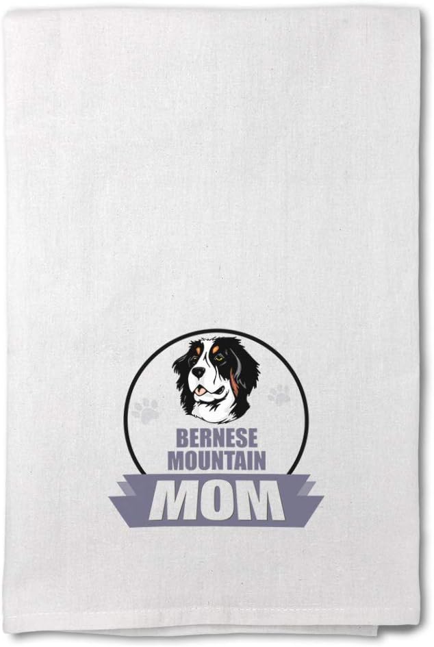 Style In Print Custom Decor Flour Kitchen Towels Mom Bernese Mountain Dog Pets Dogs Cleaning Supplies Dish Towels Design Only