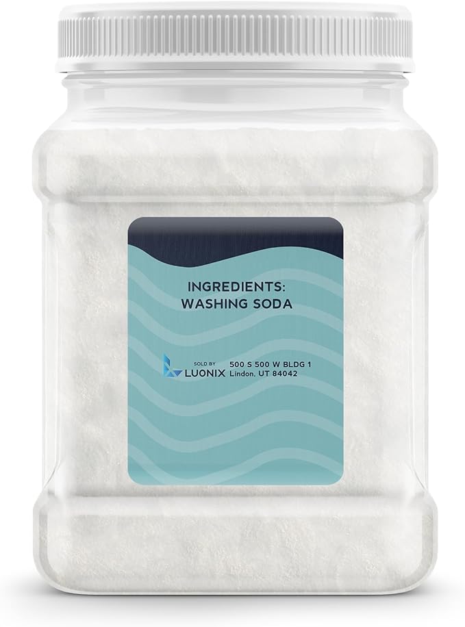 Luonix Washing Soda, 3 lbs, Sodium Carbonate, Soda Ash, Laundry Additive
