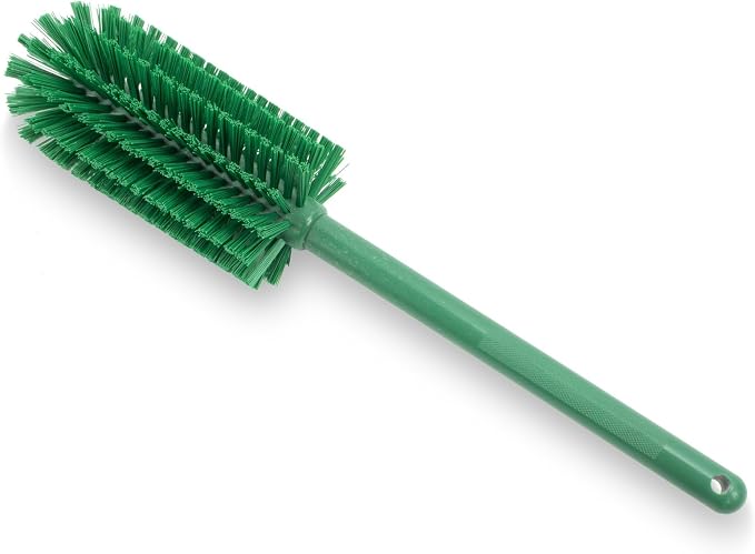 SPARTA Large Water Bottle Brush Ideal for Wide-Mouth Jars, Bottles and Tumblers, Dishwashing Tool with Handle for Home and Commercial Kitchens, Plastic, 16 Inches, Green