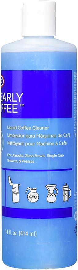 Urnex Clearly Coffee Pot Cleaner - 3 Pack - Made in the USA - French Press Liquid Cleaner for Glass Bowls Airpots Satellite Brewers and Thermal Servers Removes Coffee Oils