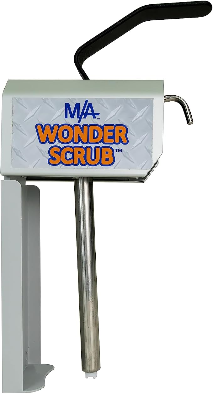 M/A Wonder Scrub - Industrial Hand Cleaner Dispenser - Fits 1 Gallon Flat Top Jug - Reusable Commercial Soap Pump