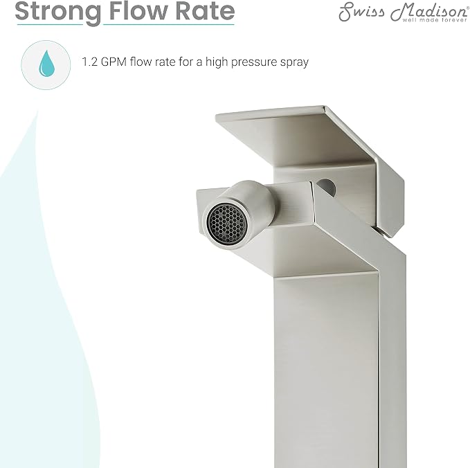 Swiss Madison Well Made Forever SM-DF80N Concorde Bidet Faucet in Nickel