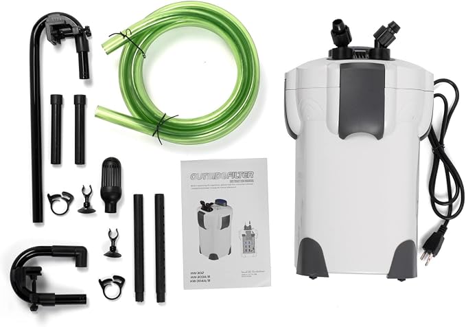 SunSun HW-302 3-Stage 265GPH External Canister Filter with Media Kits