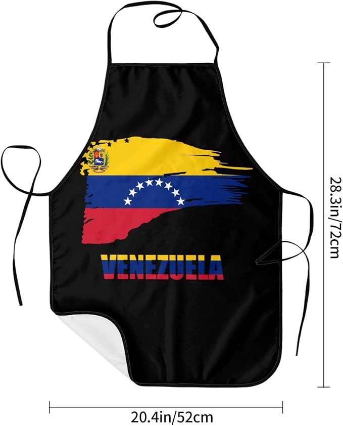 Venezuela Flag Unisex Kitchen Bib Apron Barbershop Coffee Shop With Adjustable Apron
