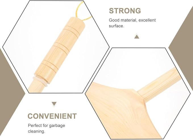 Wooden Handle Horsehair Broom, 90cm Soft Bristle Floor Sweeper for Wood, Linoleum, and Concrete, Anti-Static Indoor and Outdoor Broom, Ergonomic Long Handle