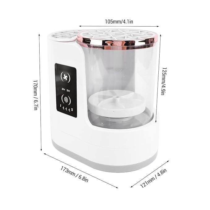 Electric Makeup Brush Cleaner,Multi Use Cosmetic Brush Cleaner, Automatic Makeup Brush Cleaner with Makeup Brush Dryer,Portable USB Deep Cleaning for All Size Makeup Brushes