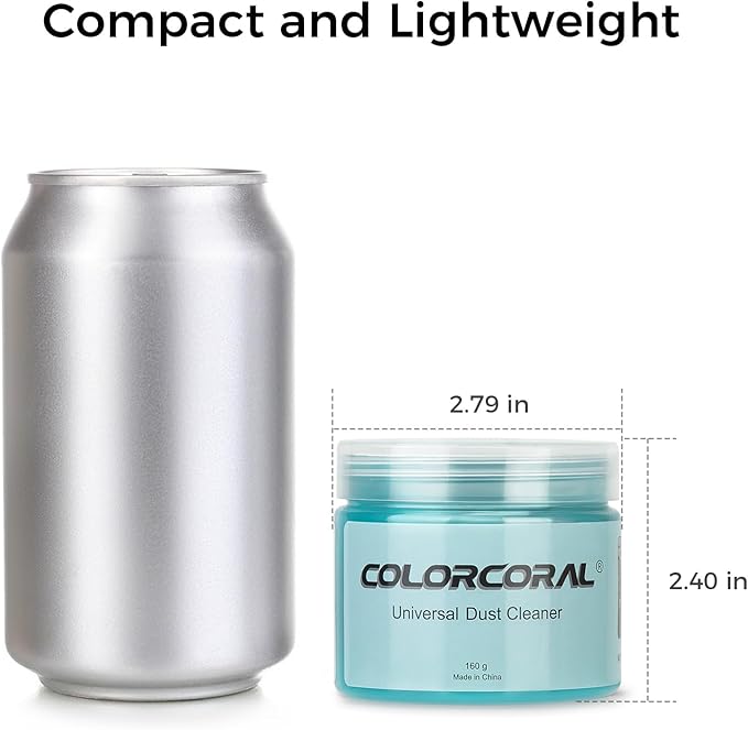 COLORCORAL Mini Vacuum Cleaner and 2Pack Cleaning Gel Universal Dust Cleaner for Car Vent Keyboard