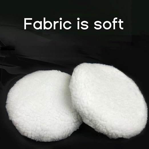 2Pcs Car Waxing Applicator Bonnet 9-10" Faux Wool Polishing Disc Car Cleaning Supplies Waxers Bonnet Set Polishing Pads Waxer Pad