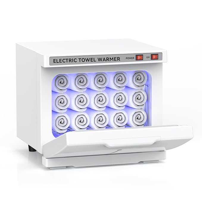 Hot Towel Warmer for Spa,2-in-1 Thermostatic Towel Heater,8L Small Towel Warmer with Quick and All-Round Heating for Facial SPA,Beauty Salon,Esthetician and Bathroom