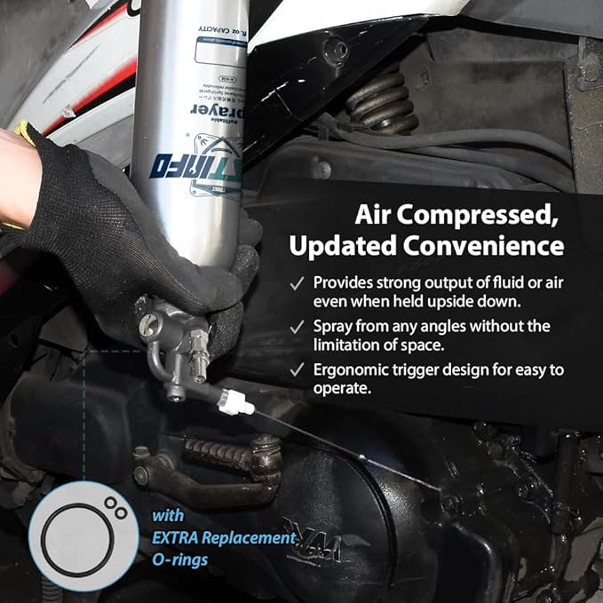 FIRSTINFO A1638 (3rd Gen) Patented Lightweight Max. Pressure 140psi / 620ml Thickened Aluminum Canister Refillable Aerosol Spray Can | Compressed Air Sprayer | Wide Mist Spray