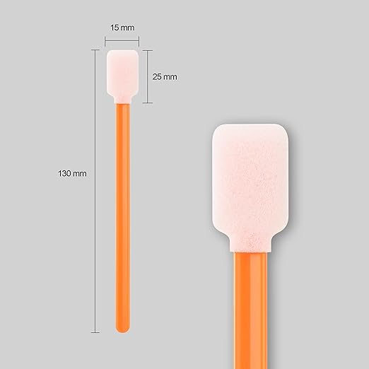 AAwipes Foam Swabs (1000 pcs Large Rectangular Foam Tips, 5.25", Orange) Cleanroom Foam Cleaning Swab for Roland Printers, Inkjet Printer, Air Conditioner, Car Vent, etc (C714C)