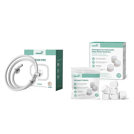 GROWNSY Detergent Washing Tablets 130 PCS Drain Hose 1M