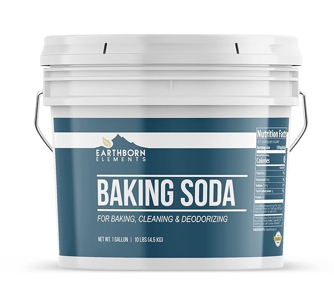 Earthborn Elements Baking Soda, Corn Starch, and Powdered Sugar Bundle, 1 Gallon Each, Bulk Sizes, Cleaning & Cooking