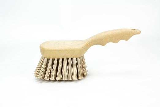 SPARTA 40541EC25 Plastic Scrub Brush, Utility Brush, Kitchen Brush With Hanging Hole For Cleaning, 8 Inches, Tan, (Pack of 6)