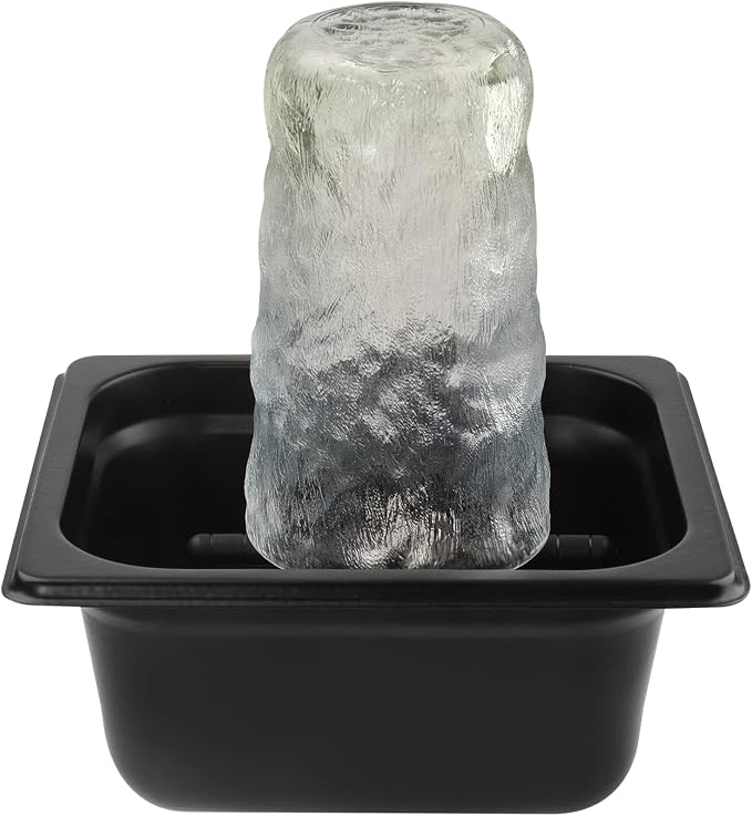 YBB Cup Washing Machine Rinser Pitcher, Black Glass Cleaning Rinser for Bar Cafe Pan Dimensions Rinser (6.9" x 6.4" x 2.6")