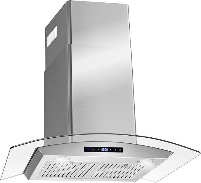 COSMO COS-668AS750 30 in. Vista Collection 380 CFM Ducted Wall Mount Range Hood, Touch Controls, LED Lights, Stainless Steel
