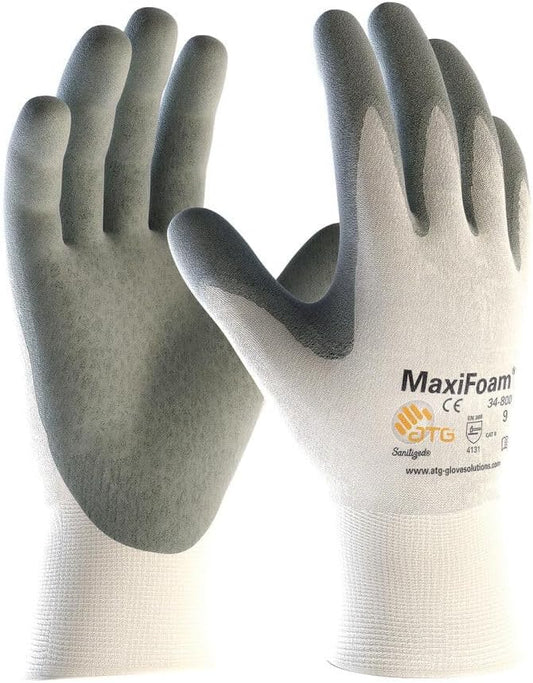 PIP 34-800/L MaxiFoam G-Tek Premium Nitrile Foam Coated Gloves LARGE (12 Pair)
