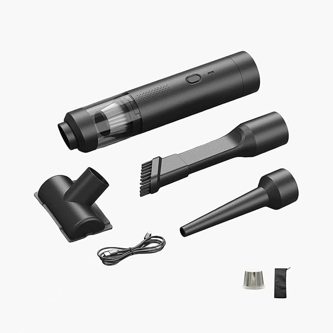 Vacuum Portable Cordless, Handheld Vacuum Brushless Blow and Suction 19000Pa High Power,Mini Vacuum Cleaner Multifunction for Car, Home, Pet, Office (Black)