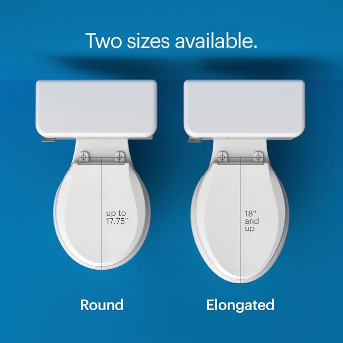 Brondell Bidet Toilet Seat Non-Electric Swash Seat, Fits Round Toilets, White – Dual Nozzle System, Ambient Water Temperature – Bidet with Easy Installation