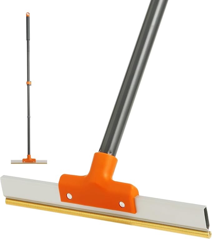 CLEANHOME Extendable Pet Hair Remover - Carpet Rake for Dog Cat Fur | Extendable handle-no bending. Stiff bristles lift embedded pet hair, lint from carpets, rugs, couches, furniture.