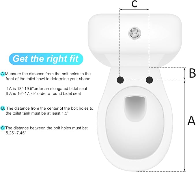 Bidet Toilet Seat for Round Toilet, Non-Electric Dual Nozzle Bidet Attachment with Soft Close Lid, Feminine Hygiene Toilet Seat Cover for Women, Easy Install, White