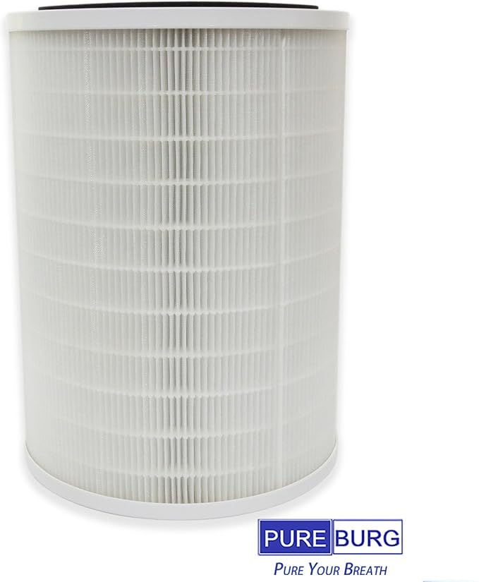 PUREBURG Replacement Filter Compatible with RENPHO R-M003 Air Purifier R-M003-F1 R-M003-F2,H13 HEPA Activated Carbon 2-in-1 4-Stage Filtration