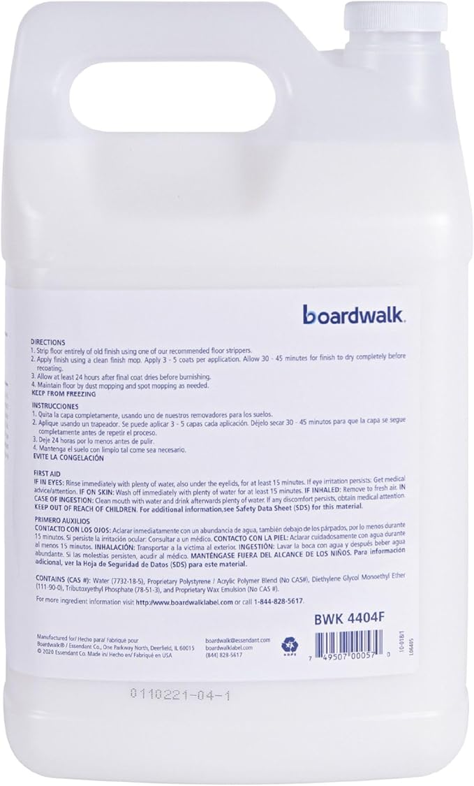 Boardwalk High Traffic Floor Polish, 1 gal Bottle, 4/Carton
