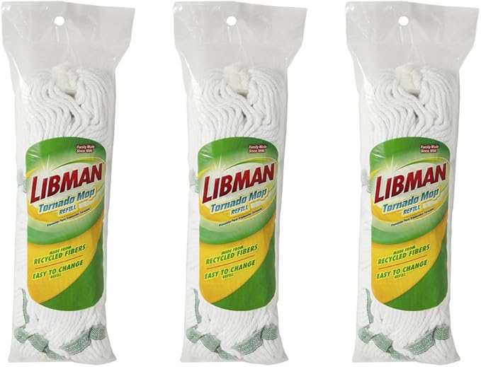 Libman Tornado Spin Mop System Plus 1 Refill Head + Libman Tornado Mop Refills