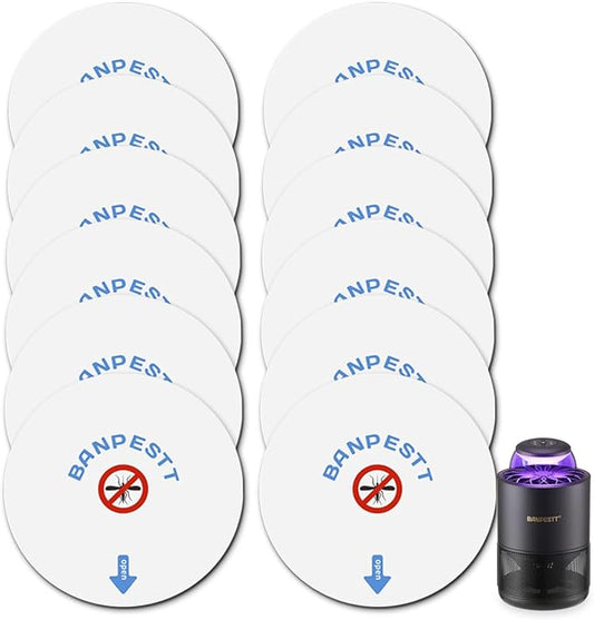 12 Pcs Glue Board Refills for Fruit Fly Traps, 4.3" Compatible with FVOAI M3, Katchy Midnight and Katchy Original Insect Traps