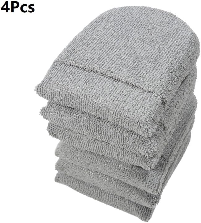 2/4/6Pcs Soft Microfiber Car Wax Applicator Mitts Polishing Sponge Wax Foam Car Wax Applicator Pad Car Detailing Cleaning Tools(4Pcs Grey)