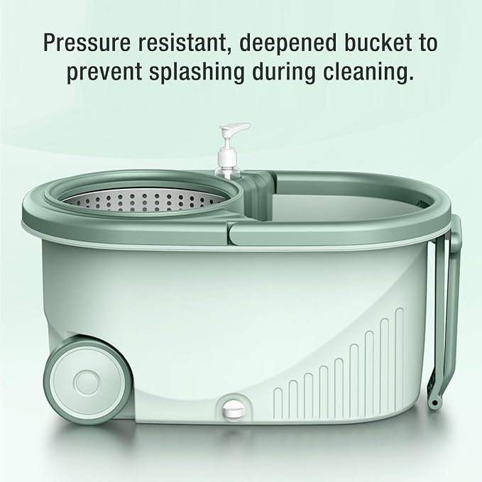 Spin Mop Bucket Floor Kit System Double Drive Washable Reusable Labor Saving Home Office
