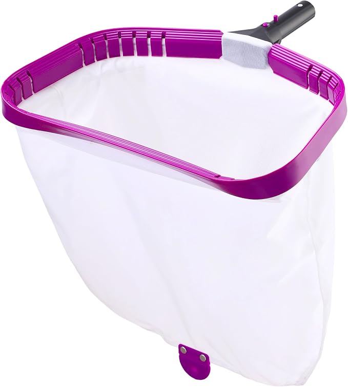 Professional Pool Skimmer Net, Heavy Duty Deep Fine Nylon Mesh Bag Leaf Skimmer with Aluminum Frame, Fast Debris Cleaning for Inground & Above Ground Pools and Ponds, No Pole (YDRS113F)