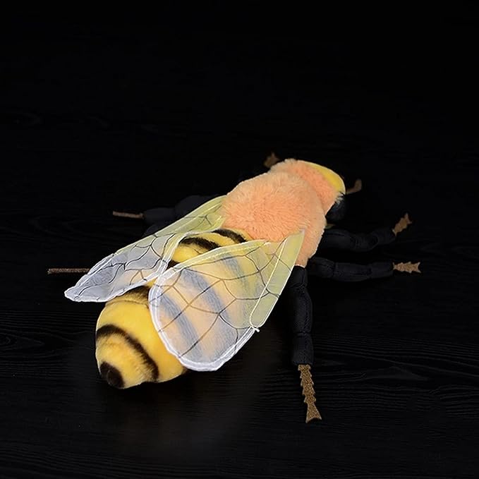 ZHONGXIN MADE Lifelike Bee Stuffed Animal - Realistic Big Wings Plushie, Unique Gift for Kids