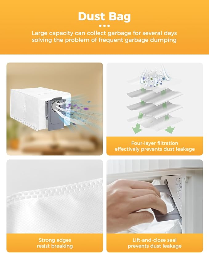 Yivy 29PCS QV35A Accessories for Roborock QV 35A/Qrevo S Pro/QV 35S/QR 598/QR 798 Robot Vacuum,QV 35A Replacement :2 Main Brushes 6 Dust Bags 4 HEPA Filters 6 Side Brushes 8 Mop Pads