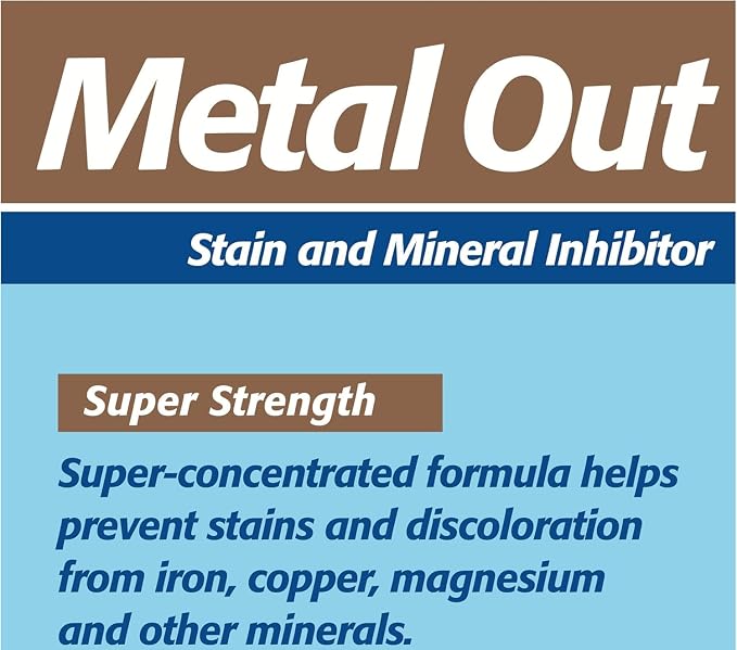 Pool Mate 1-Quart 12-Pack Concentrated Metal Out Stain and Mineral Inhibitor, Pool Metal Remover, Stain Remover, Made in USA