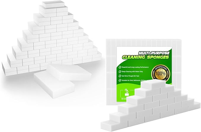 100 Pack Melamine Sponges & 28PCS Thick Melamine Foam